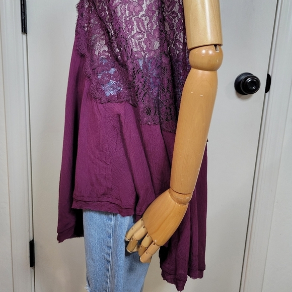 Free People Oversized Tank Dress Purple Sleeveless Mini Relaxed Fit Size XS - Picture 5 of 11